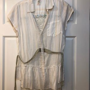 Free People lace button down